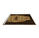 Sideview of Machine Washable Transitional Black Brown Rug, wshpat2004org