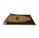 Thickness of Patterned Black Brown Rug, pat2004org