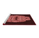 Sideview of Machine Washable Transitional Cherry Red Rug, wshpat2004rd