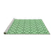 Sideview of Machine Washable Transitional Mint Green Rug, wshpat2005grn