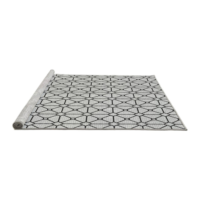 Sideview of Machine Washable Transitional Gray Rug, wshpat2005gry