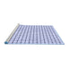 Sideview of Machine Washable Transitional Lavender Blue Rug, wshpat2006blu