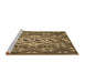 Sideview of Machine Washable Transitional Bronze Brown Rug, wshpat2007brn