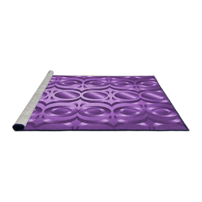 Sideview of Machine Washable Transitional Purple Rug, wshpat2007pur