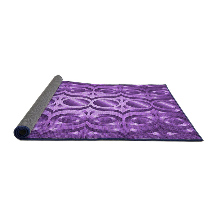 Thickness of Patterned Purple Rug, pat2007pur