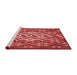 Sideview of Machine Washable Transitional Red Rug, wshpat2007rd