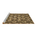 Sideview of Machine Washable Transitional Bronze Brown Rug, wshpat2008brn