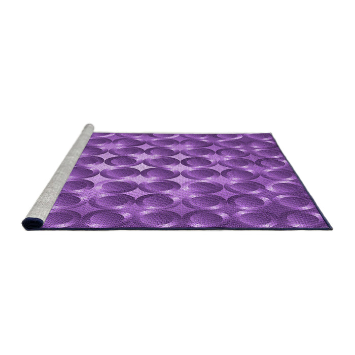 Sideview of Machine Washable Transitional Purple Rug, wshpat2008pur