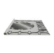 Sideview of Machine Washable Transitional Smokey Gray Rug, wshpat2009gry