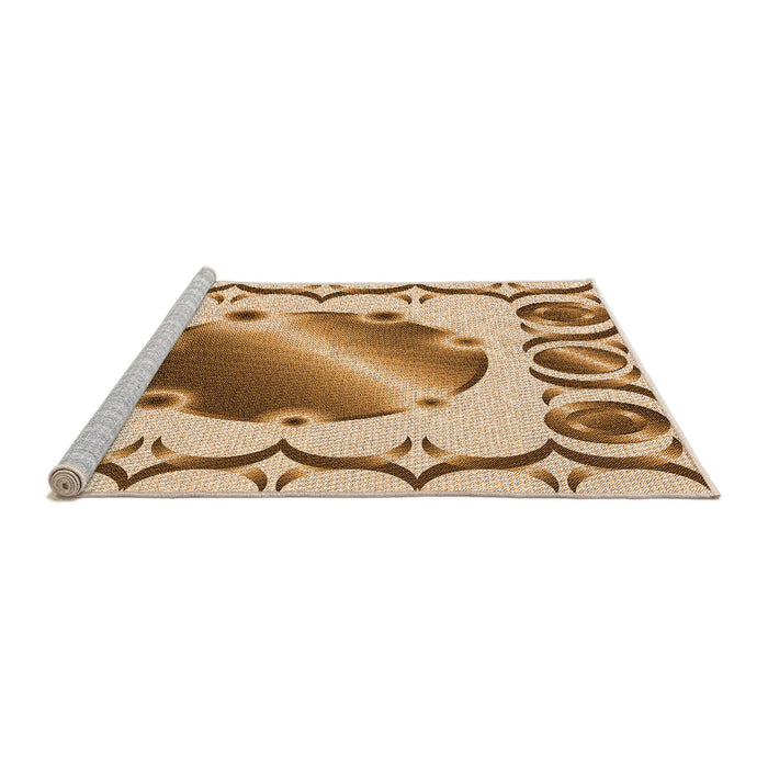 Sideview of Machine Washable Transitional Pastel Orange Rug, wshpat2009org