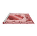 Sideview of Machine Washable Transitional Red Rug, wshpat2009rd