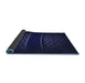 Thickness of Patterned Night Blue Rug, pat201blu