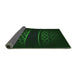 Thickness of Patterned Deep Emerald Green Rug, pat201grn