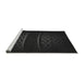 Sideview of Machine Washable Transitional Black Rug, wshpat201gry