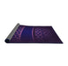 Thickness of Patterned Night Blue Rug, pat201pur