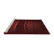 Sideview of Machine Washable Transitional Chocolate Brown Rug, wshpat201rd