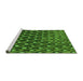 Sideview of Machine Washable Transitional Deep Emerald Green Rug, wshpat2010grn