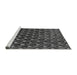 Sideview of Machine Washable Transitional Silver Gray Rug, wshpat2010gry