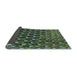 Thickness of Patterned Dark Forest Green Rug, pat2010lblu