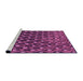 Sideview of Machine Washable Transitional Neon Pink Rug, wshpat2010pur