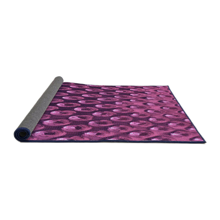 Thickness of Patterned Neon Pink Rug, pat2010pur