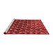 Sideview of Machine Washable Transitional Tomato Red Rug, wshpat2010rd