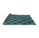 Thickness of Patterned Deep Teal Green Rug, pat2011lblu