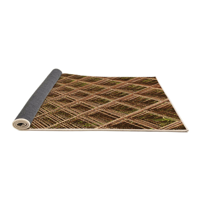 Thickness of Patterned Bronze Brown Rug, pat2011org