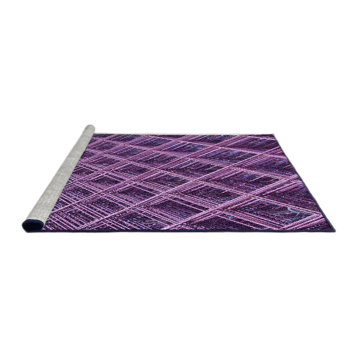 Sideview of Machine Washable Transitional Orchid Purple Rug, wshpat2011pur