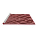 Sideview of Machine Washable Transitional Crimson Red Rug, wshpat2011rd