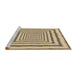 Sideview of Machine Washable Transitional Brown Rug, wshpat2012brn