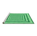 Sideview of Machine Washable Transitional Lime Mint Green Rug, wshpat2012grn