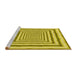 Sideview of Machine Washable Transitional Yellow Rug, wshpat2012yw