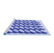 Sideview of Machine Washable Transitional Blue Rug, wshpat2013blu