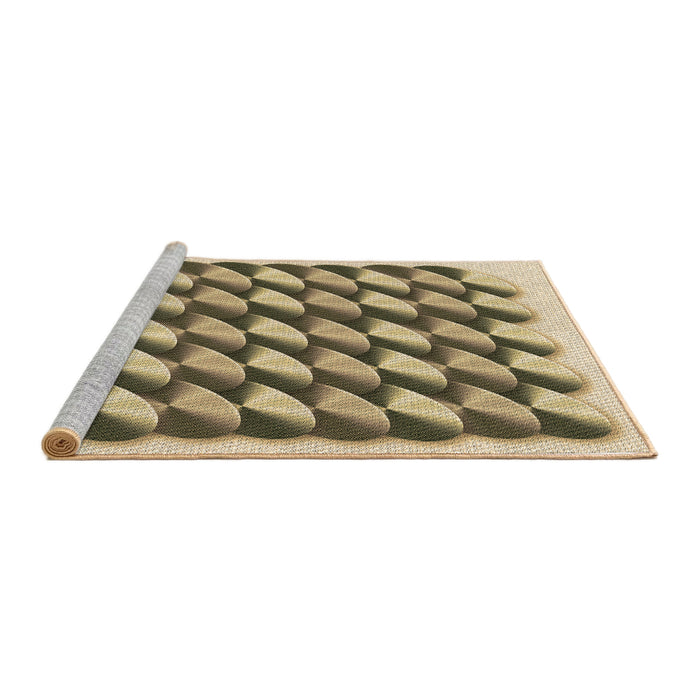 Sideview of Machine Washable Transitional Oak Brown Rug, wshpat2013brn