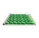 Sideview of Machine Washable Transitional Jade Green Rug, wshpat2013grn