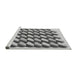 Sideview of Machine Washable Transitional Platinum Silver Gray Rug, wshpat2013gry