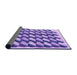 Thickness of Patterned Mauve Purple Rug, pat2013pur