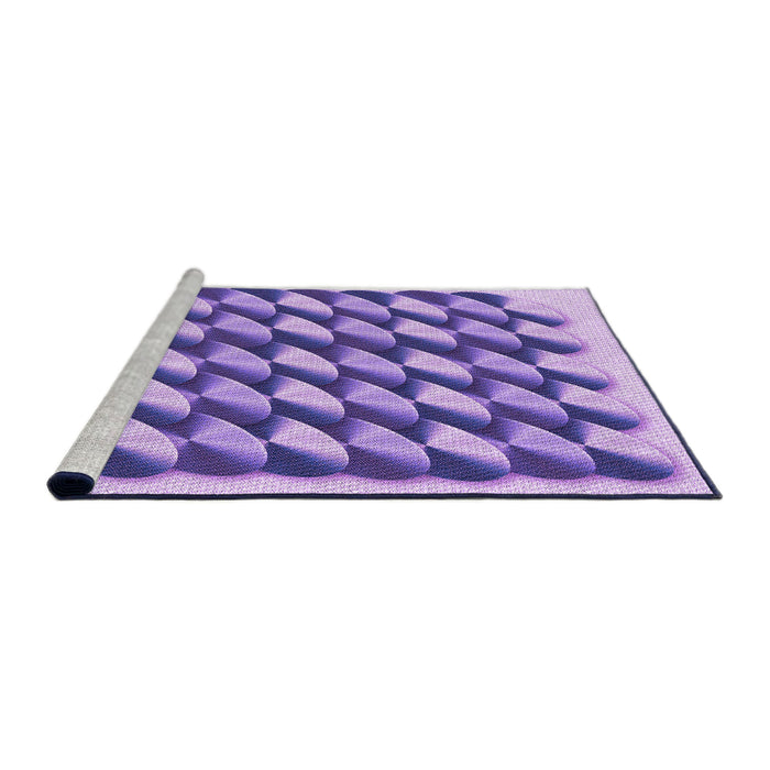 Sideview of Machine Washable Transitional Mauve Purple Rug, wshpat2013pur