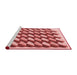 Sideview of Machine Washable Transitional Pastel Pink Rug, wshpat2013rd