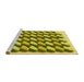 Sideview of Machine Washable Transitional Olive Green Rug, wshpat2013yw