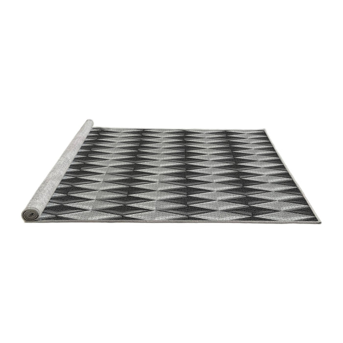 Sideview of Machine Washable Transitional Cloud Gray Rug, wshpat2014gry