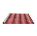 Sideview of Machine Washable Transitional Red Rug, wshpat2014rd