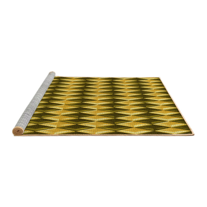 Sideview of Machine Washable Transitional Dark Bronze Brown Rug, wshpat2014yw