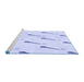 Sideview of Machine Washable Transitional Lavender Blue Rug, wshpat2015blu