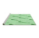 Sideview of Machine Washable Transitional Mint Green Rug, wshpat2015grn