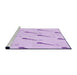 Sideview of Machine Washable Transitional Bright Lilac Purple Rug, wshpat2015pur