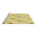 Sideview of Machine Washable Transitional Yellow Rug, wshpat2015yw