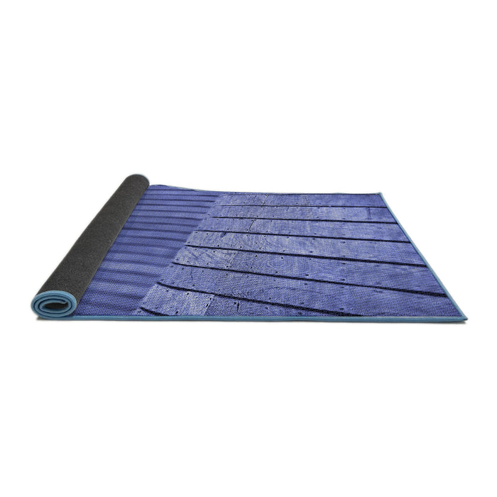 Thickness of Patterned Sky Blue Rug, pat2016blu