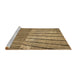 Sideview of Machine Washable Transitional Oak Brown Rug, wshpat2016brn